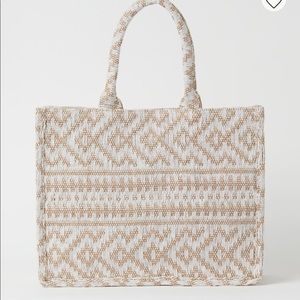 H&M jacquard woven tote NWT SOLD OUT